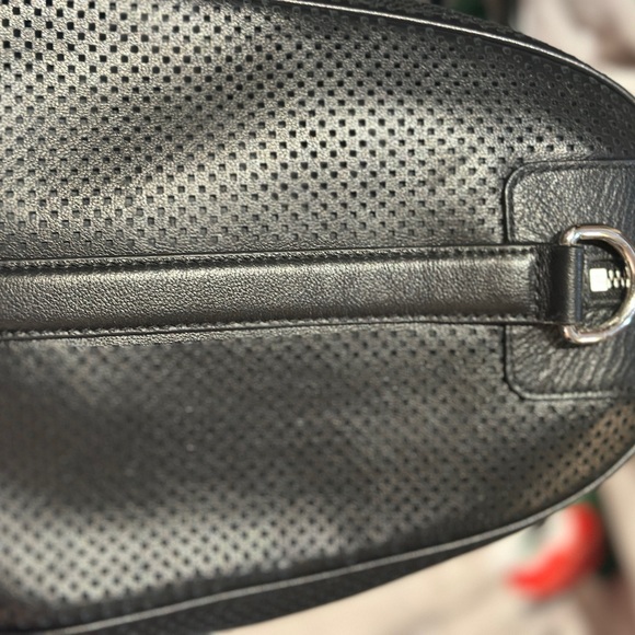 Michael Kors Libby Large Perforated Leather Travel Tote Bag (Black) - Picture 8 of 14